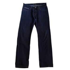 Combatant Gentlemen Jeans Mens 36 x 34 Indigo Selvedge Slim Straight Button Fly